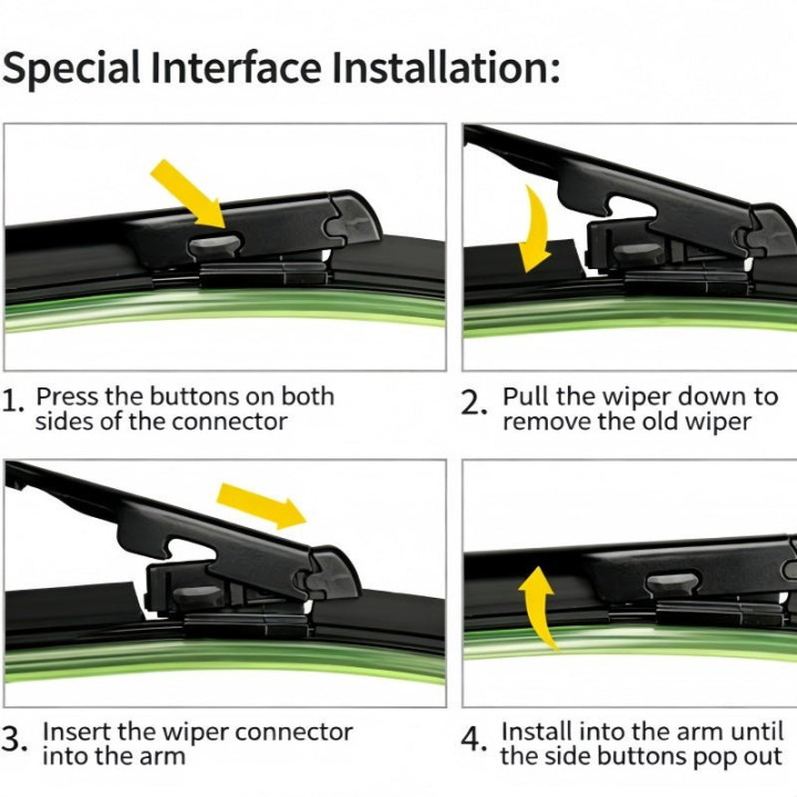 Front Wiper Rubber Blade for Leapmotor T03/C10/B05/B10