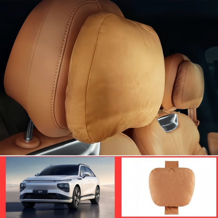 Premium Suede Memory Foam Headrest for XPENG G6/G9/P7/X9/L03/G7/P7+