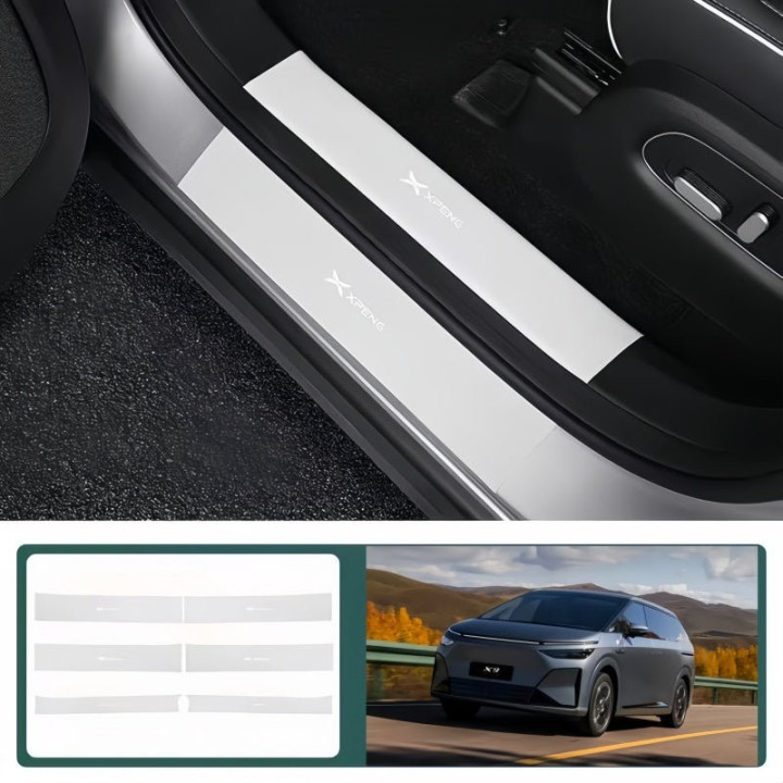 Leather Door Sill Protector Strips for 2024-2026 XPENG X9