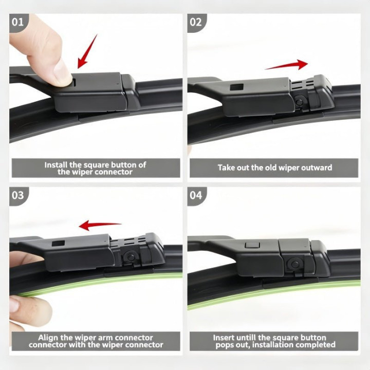 OEM Front & Rear Windshield Wiper Blade Refills for BYD & Denza