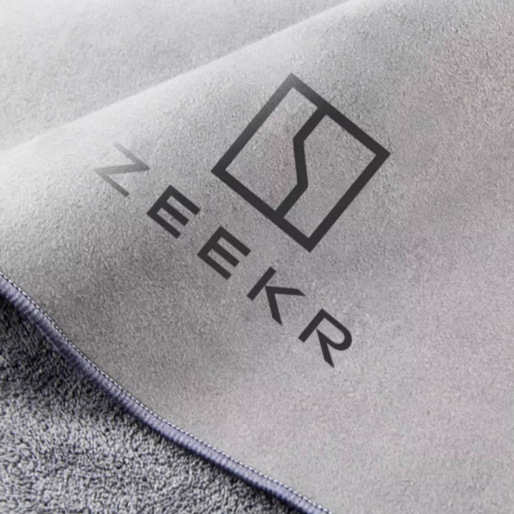 30x60cm Dual Layer Plush Leather Car Wash Towel for Zeekr