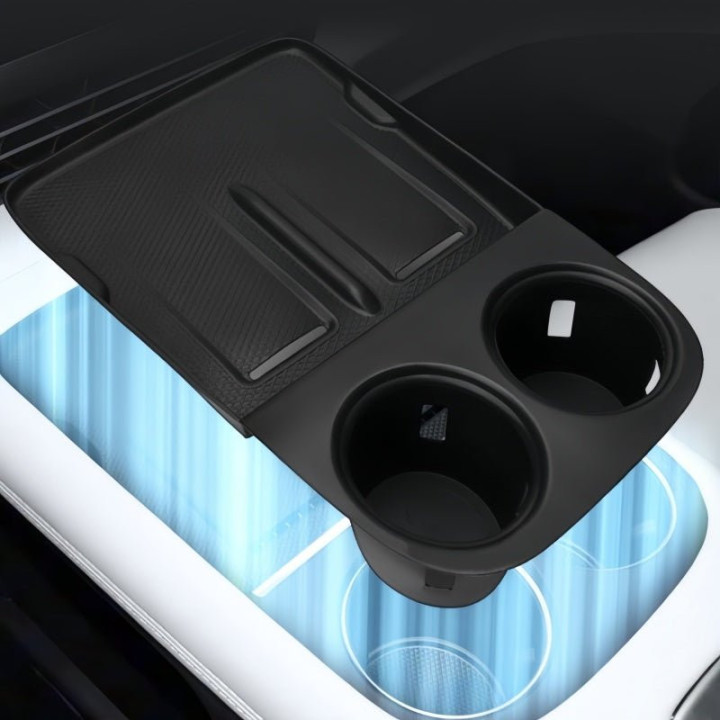 2-in-1 Wireless Charging & Cup Holder Silicone Mat for Xpeng G6