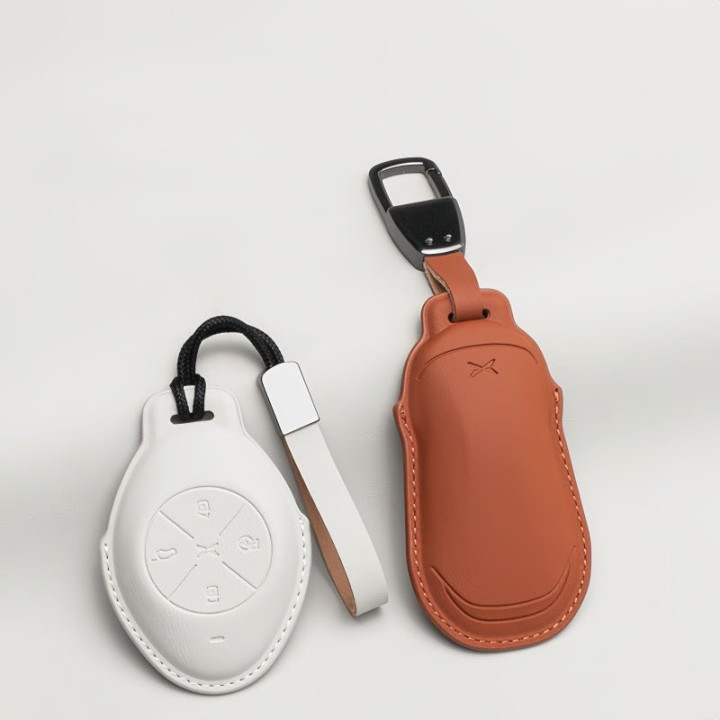 Premium Leather Key Fob Cover for Xpeng EV