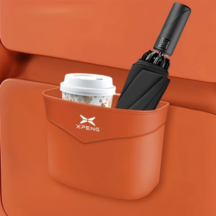 Suede Edge Car Waste Bin Hanging Organiser for XPeng
