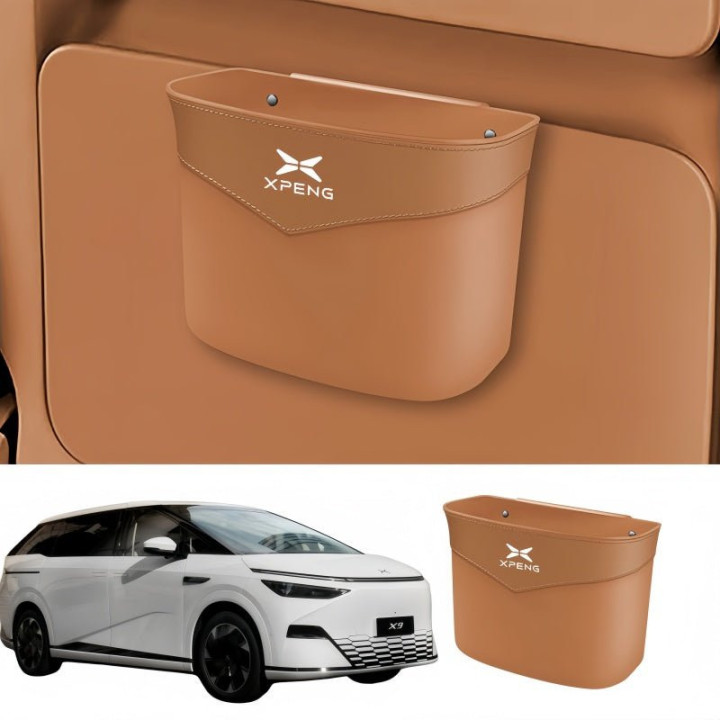 Suede Edge Car Waste Bin Hanging Organiser for XPeng
