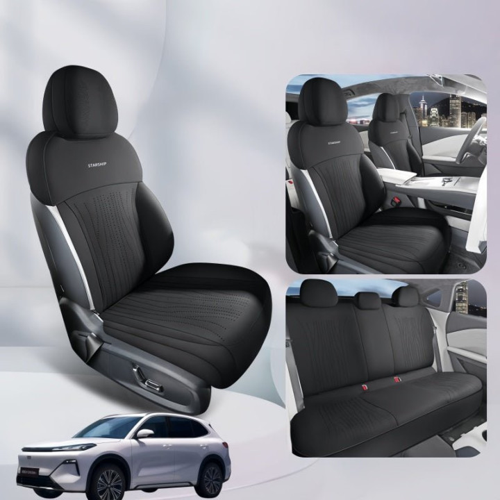 Half-Wrapped Premium Suede Car Seat Covers for Geely EX5 EM-i