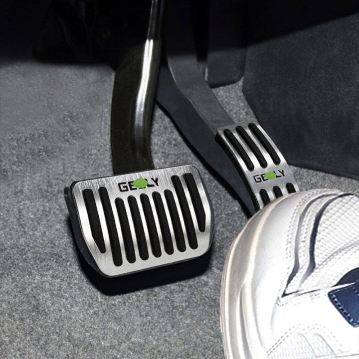 Brushed Aluminum Anti-Slip Performance Pedal Covers for Geely