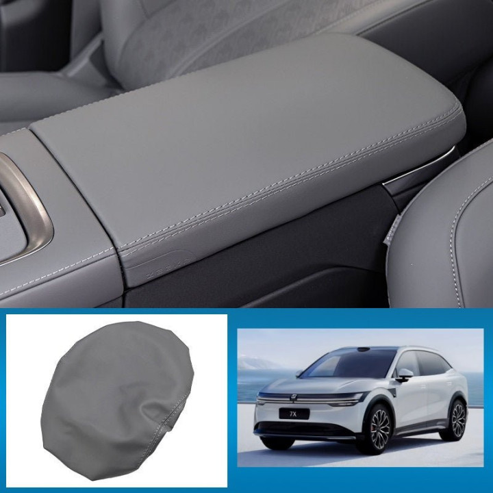 Nappa Leather Center Console Armrest Cover for Zeekr 7X