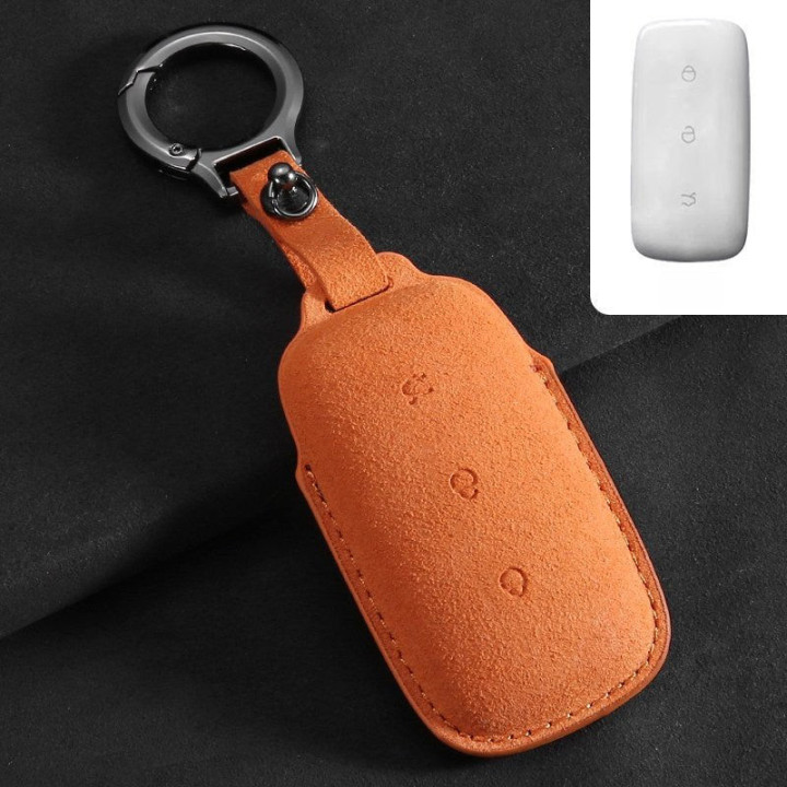 Genuine Leather Key Fob Cover for  Geely EX5/Geely Starray EM-i/Geely EX5 EM-I