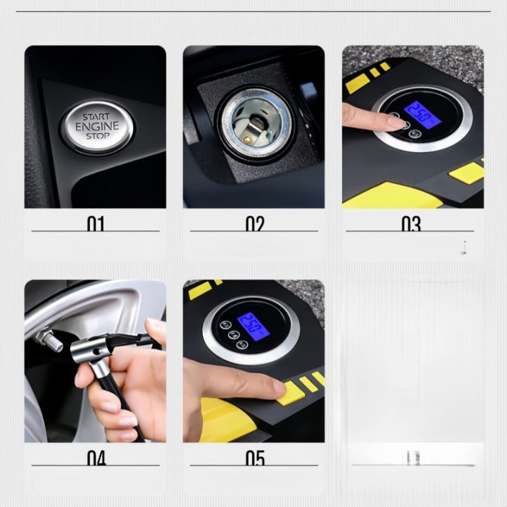 12V Car Tire Inflator for Xpeng/Zeekr/Geely/Leapmotor EVs
