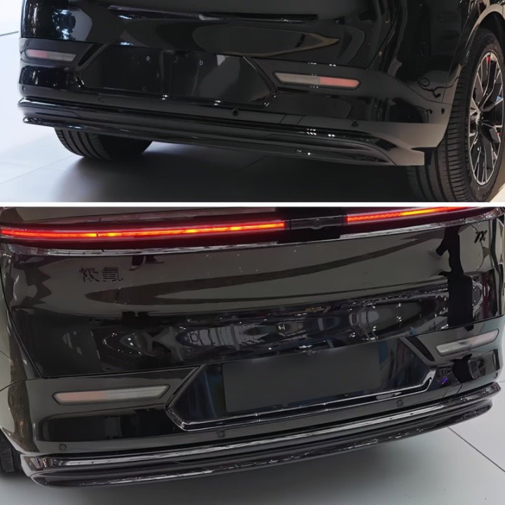 Front & Rear Bumper Gloss Black Trim for Zeekr 7X