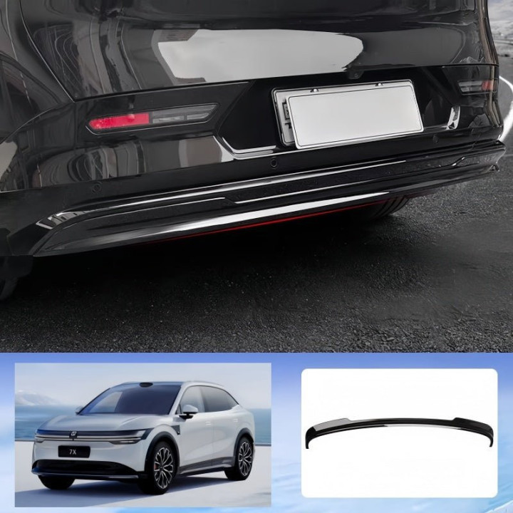 Front & Rear Bumper Gloss Black Trim for Zeekr 7X