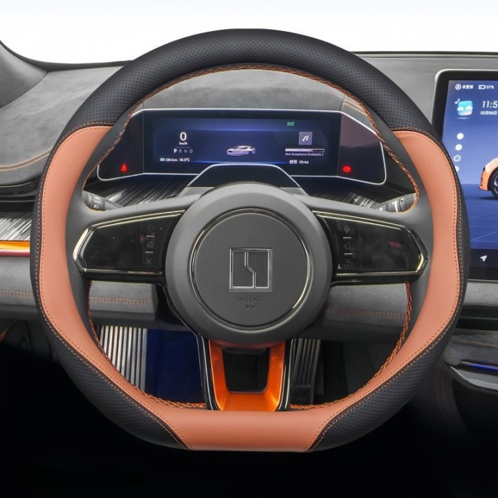 Premium Leather Steering Wheel Cover for ZEEKR 001 & 009