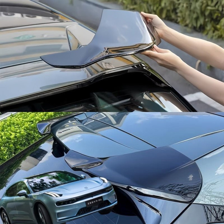 Gloss Black & Carbon Fiber Roof Spoiler for ZEEKR 001 (2 Pcs)