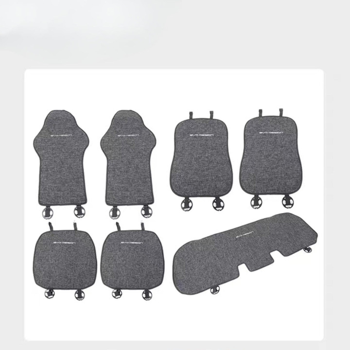 For BYD Atto 3,Dolphin Breathable Linen Car Seat Cushion Protect Mat