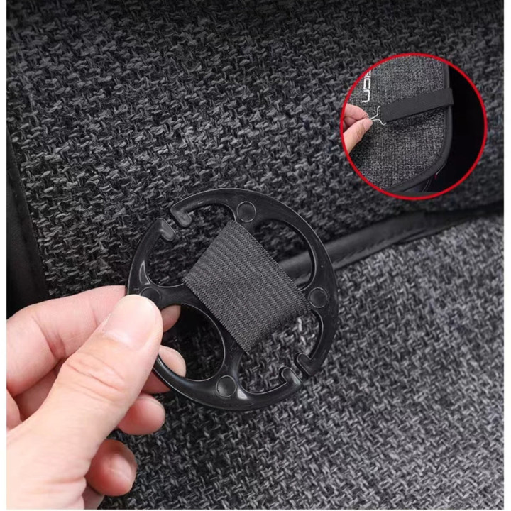For BYD Atto 3,Dolphin Breathable Linen Car Seat Cushion Protect Mat