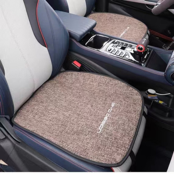 For BYD Atto 3,Dolphin Breathable Linen Car Seat Cushion Protect Mat