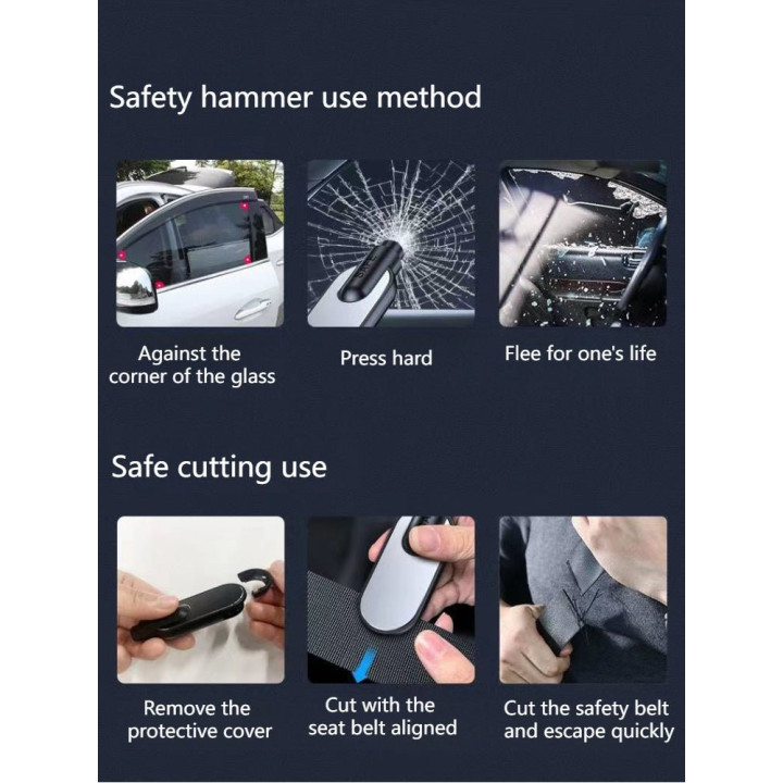 For BYD Car Auto Emergency Glass Window Breaker Seat Belt Cutter