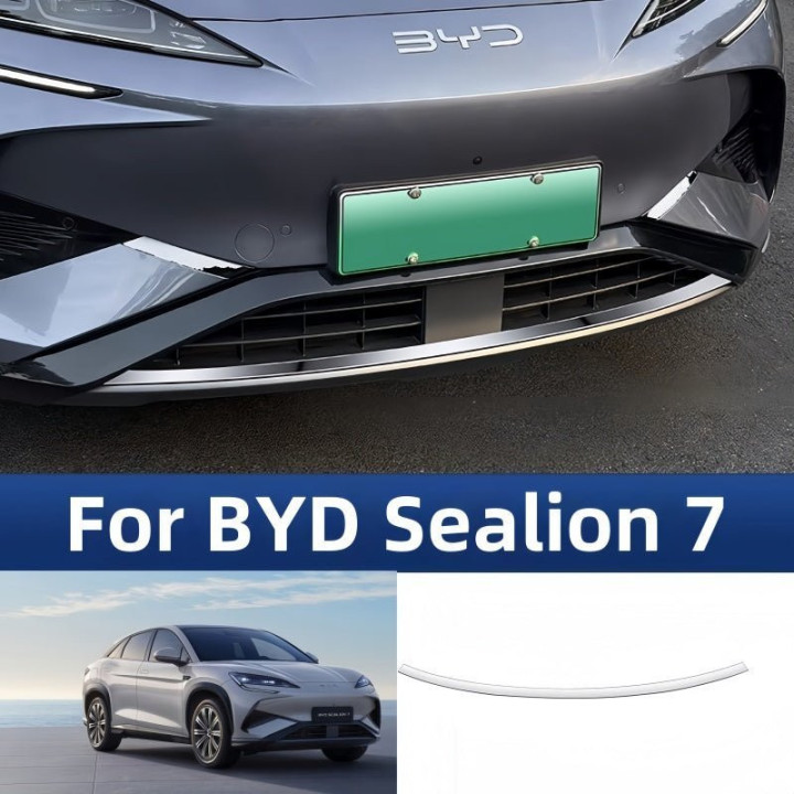 Front & Rear Stainless Steel Decorative Trim Strips for BYD Sealion 7