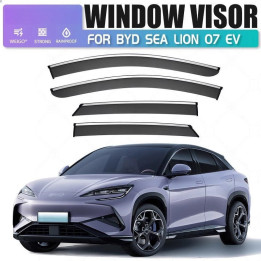 PC Resin Window Visor Rain Guards Weather Shields for BYD Sealion 7