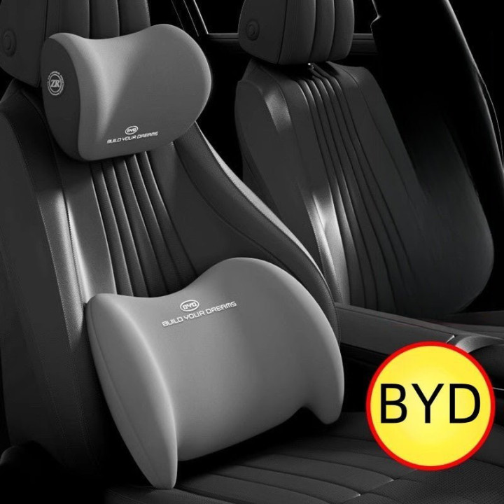 Car Seat Headrest And Waist Pillow For BYD (2 Pcs)