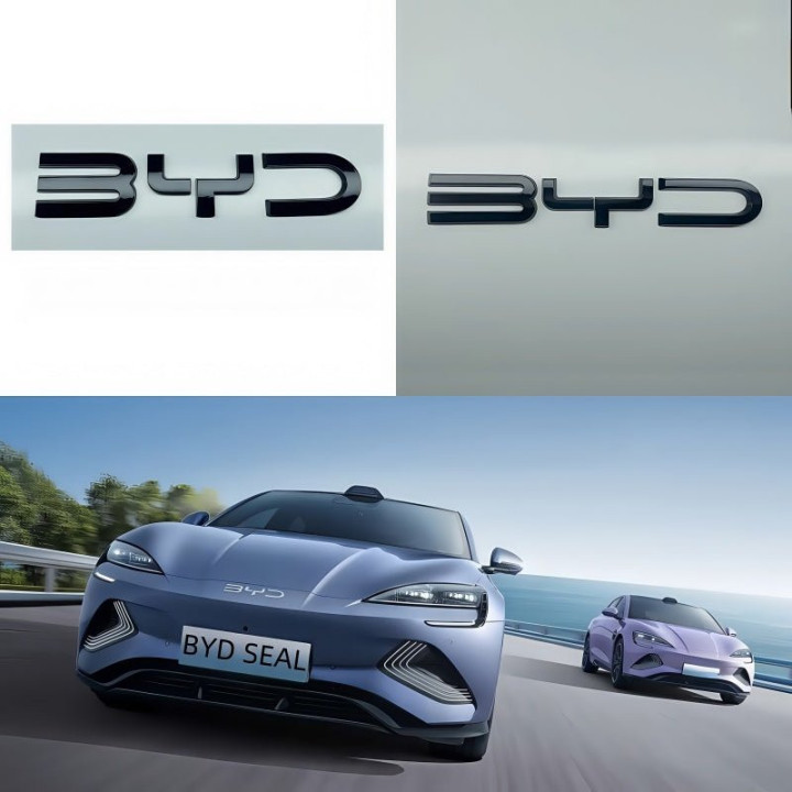 Front Bumper Black Emblem LOGO for 2022-2025 BYD Seal