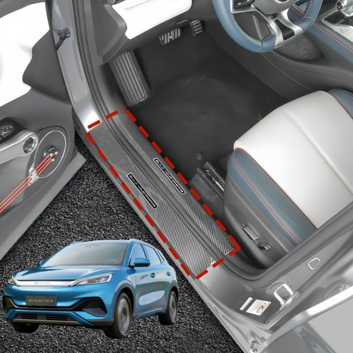 Carbon Fiber Door Sill Protection Bars for BYD ATTO 3 (2023-2026)