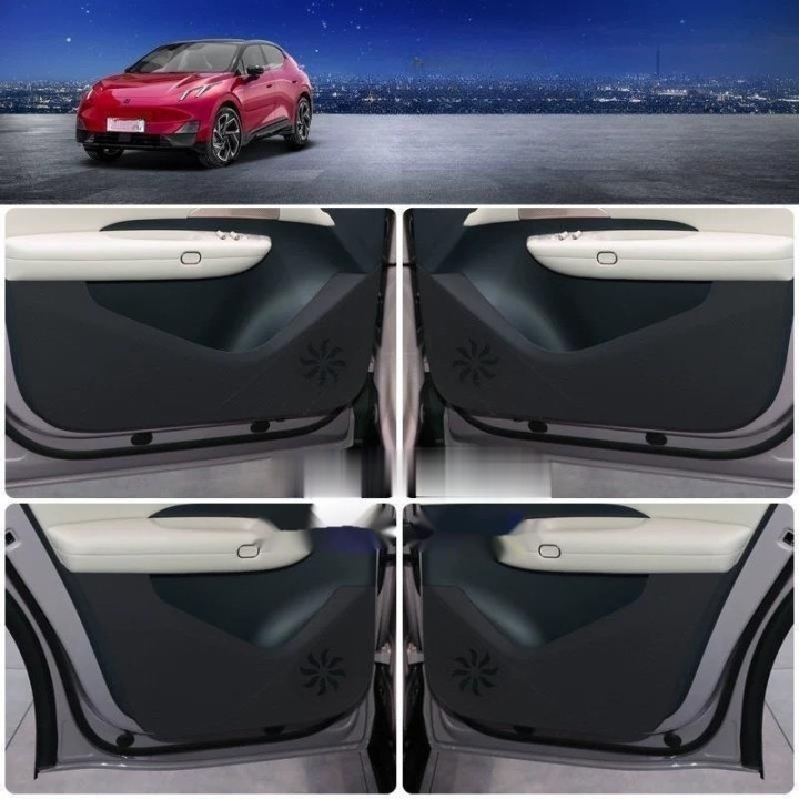 Car Door Sill Protectors and Anti-kick Mat for Lynk & Co 02/08 EM-P