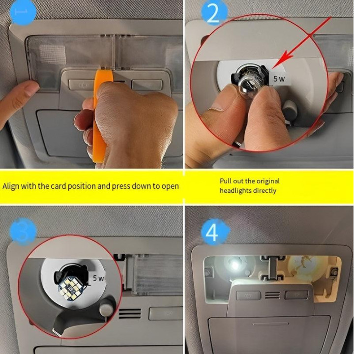 LED žárovky bílé pro čtecí světlo MG ZS a MG4 – foto 6