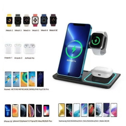 Skládací bezdrátová nabíječka 3 v 1 pro telefon a příslušenství