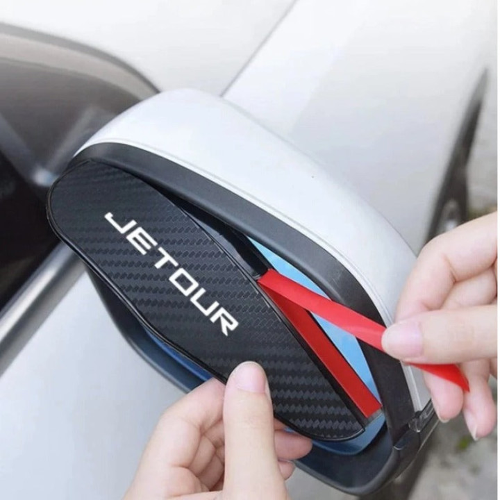 Dešťové lišty zrcátek carbon pro Omoda, Jaecoo a Jetour – foto 5