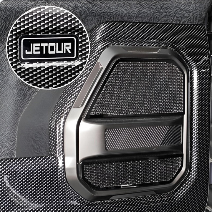 Ochranné prahové panely dveří z ABS carbon fiber pro Jetour T2 – foto 4