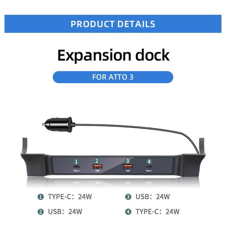 USB hub s dalšími porty pro BYD Atto 3 – foto 5