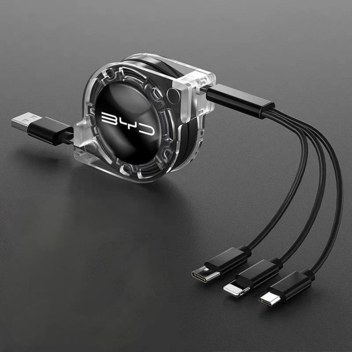 Navíjecí nabíjecí kabel 3 v 1 pro BYD a Denza D9