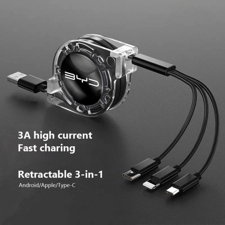 Navíjecí nabíjecí kabel 3 v 1 pro BYD a Denza D9 – foto 8