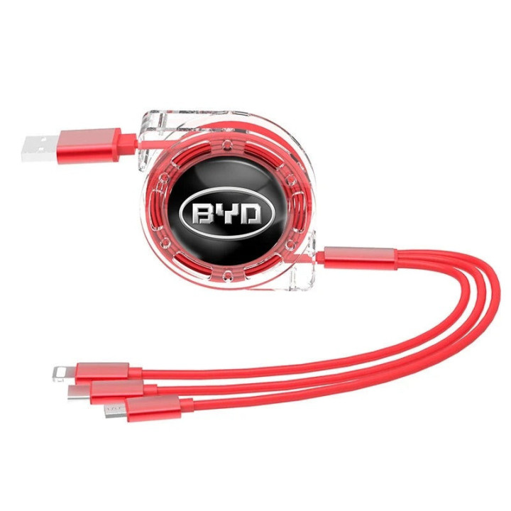 Navíjecí nabíjecí kabel 3 v 1 pro BYD a Denza D9 – foto 4