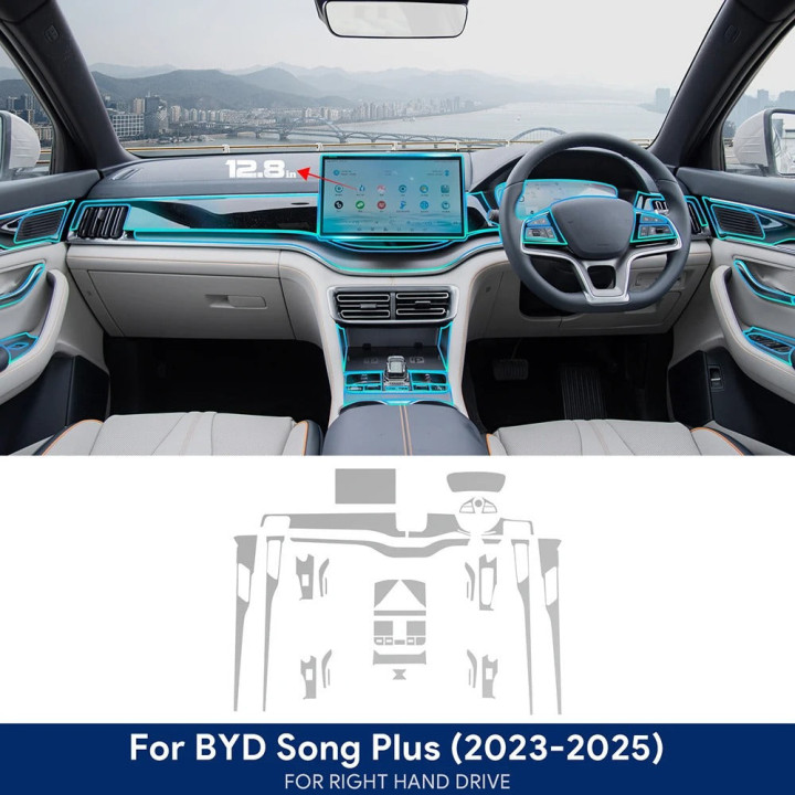 TPU fólie na středový displej pro BYD Seal U 2021–2024 (12,8″ nebo 15,6″) – foto 12
