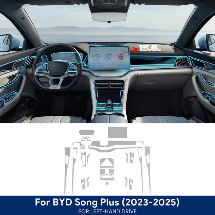 TPU fólie na středový displej pro BYD Seal U 2021–2024 (12,8″ nebo 15,6″) – foto 3