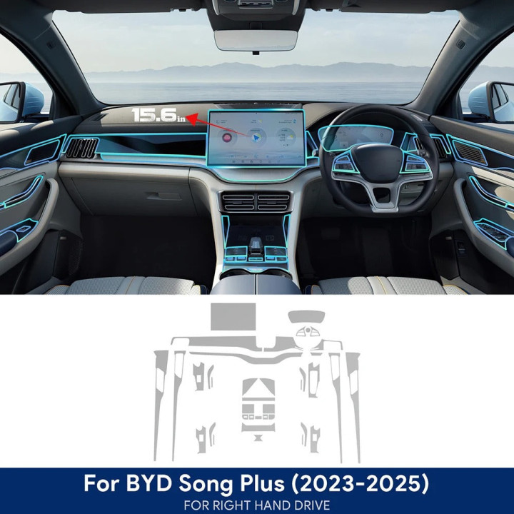 TPU fólie na středový displej pro BYD Seal U 2021–2024 (12,8″ nebo 15,6″) – foto 17