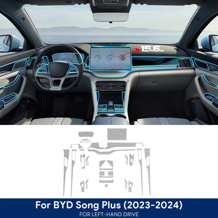 TPU fólie na středový displej pro BYD Seal U 2021–2024 (12,8″ nebo 15,6″) – foto 20