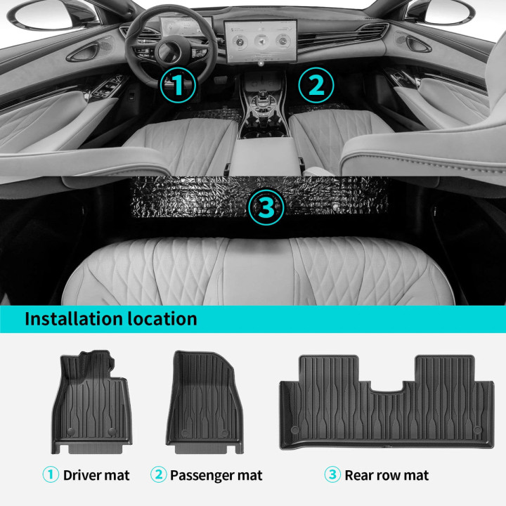 3D TPE koberce s vanou do kufru pro BYD Seal – foto 4