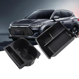 Černý organizér loketní opěrky s držákem nápojů pro BYD Seal U