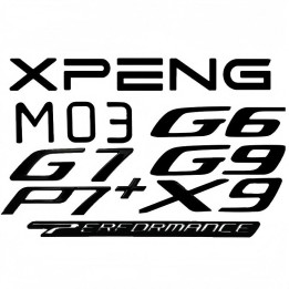 Černý lesklý zadní emblém pro Xpeng G6 G9 P7 X9